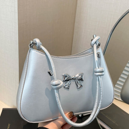 Bow PU Leather Knotted Strap Handbag