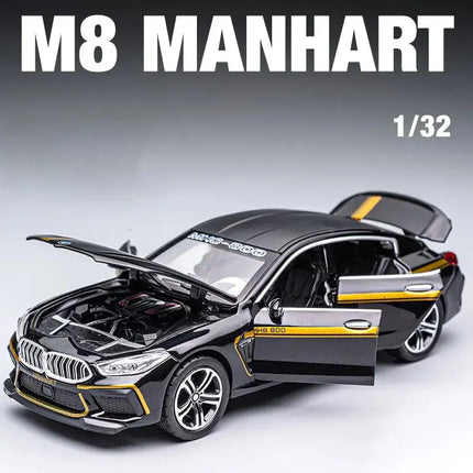 1:32 BMW M8 IM Supercar Alloy Diecasts & Toy Vehicles Metal Toy Car Model Sound and light Collection Kids Toy - Vickie Lynn's