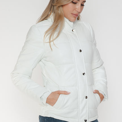 YMI Pocketed Zip Up Turtleneck Puffer Jacket