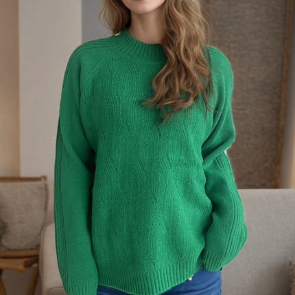 Mock Neck Long Sleeve Sweater