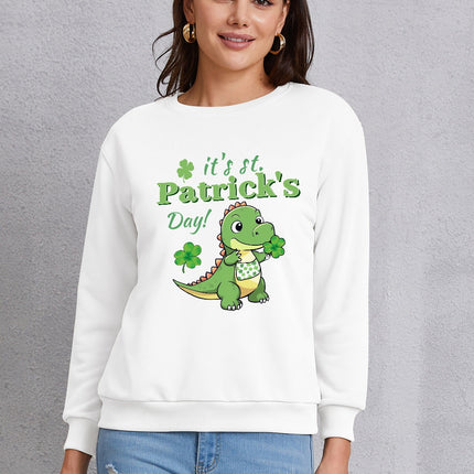 IT'S ST. PATRICK'S DAY Graphic Round Neck Sweatshirt