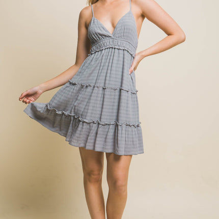 Love Tree Frill V-Neck Cami Dress