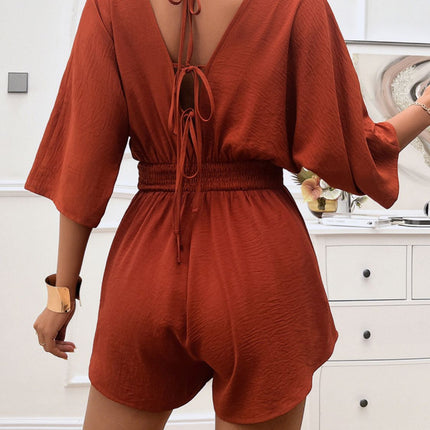 Devine Smocked Tie Back Romper