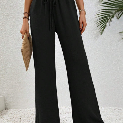 Wide Leg Drawstring Pants