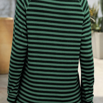 Striped Round Neck Long Sleeve T-Shirt