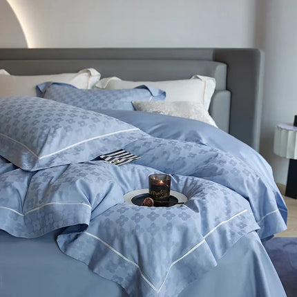 New 1000TC Egyptian Cotton Bedding Sets Luxury Jacquard Duvet Cover Flat sheet Pillowcase