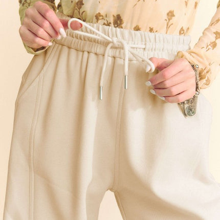 Davi & Dani Drawstring Wide Leg Sweatpants