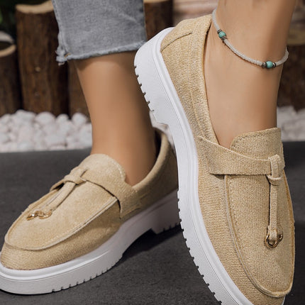 Round Toe Flat Slip-Ons