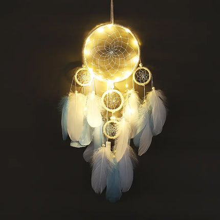 2023 New Dream catchers Retro 5 Ring Dream Catchers Home Decoration Indians Natural Stone Tree of Life Dreamcatcher Wall Hanging