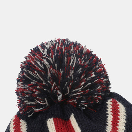 Roll Rim US Flag Knit Hat