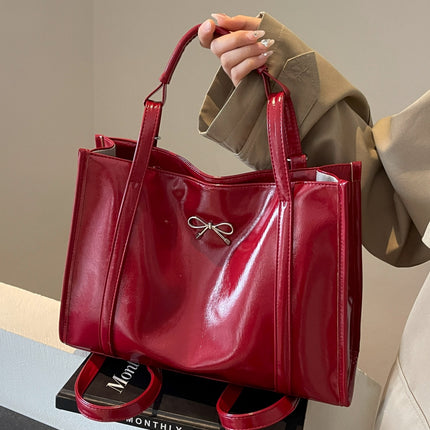 PU Leather Bow Shoulder Bag