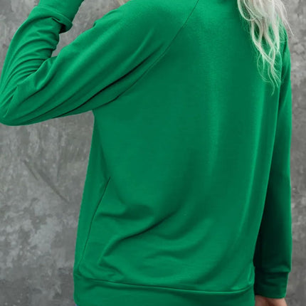 Candy Cane Round Neck Long Sleeve Sweatshirt - Vickie Lynn's
