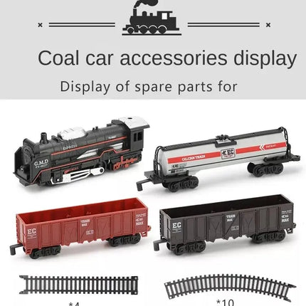 Simulation Electric Train Model with Track Railway Toys Battery Operated Classical High-speed Rail train toys for children