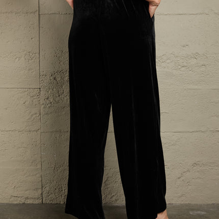 Double Take Loose Fit High Waist Long Pants with Pockets