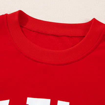 Letter Graphic Round Neck Top and Printed Shorts Lounge Set