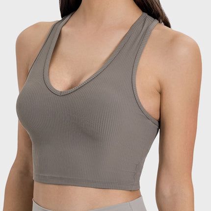 Scoop Neck Wide Strap Active Tank