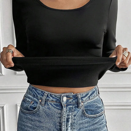 Round Neck Long Sleeve Top