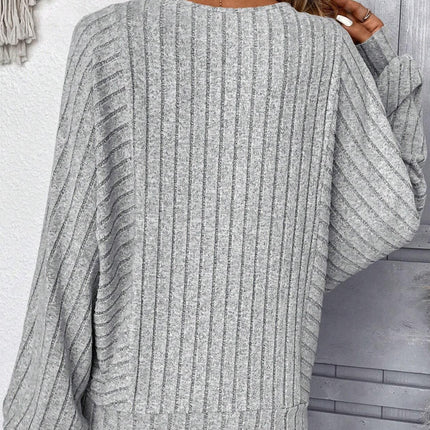 Plus Size Round Neck Batwing Sleeve T-Shirt