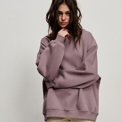 Oversize Round Neck Dropped Shoulder Sweatshirt