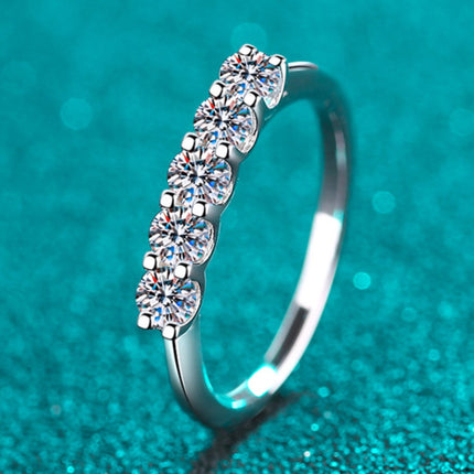 925 Sterling Silver Moissanite Ring