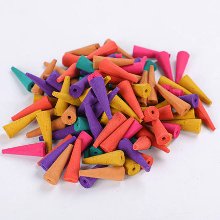 280Pcs Backflow Incense Cones 100% Natural Scents Waterfall Rose Tulip Jasmine Lavender for Burner Holder Meditation Yoga Gift