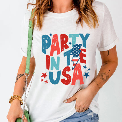 Letter Graphic Round Neck Short Sleeve T-Shirt - Vickie Lynn's