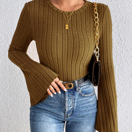 Round Neck Flare Sleeve T-Shirt