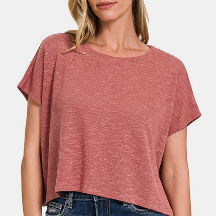 Zenana Round Neck Short Sleeve T-Shirt