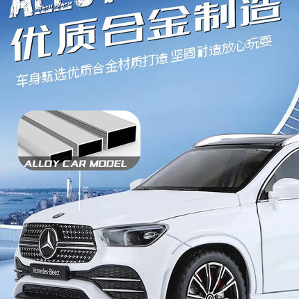 1:24 Benz GLE350 GLE SUV Alloy Car Diecasts & Toy Vehicles Car Model Sound and light Pull back Car Toys For Kids Gifts
