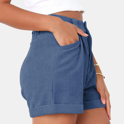 Full Size High Waist Shorts with Pockets