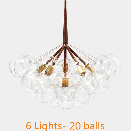 Nordic Glasses Chandelier Balck White Coffee Wires Pendant Lights 9 /12 /18 Glass Hanging Lights Luminaria  Home Decor