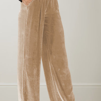 Double Take Loose Fit High Waist Long Pants with Pockets