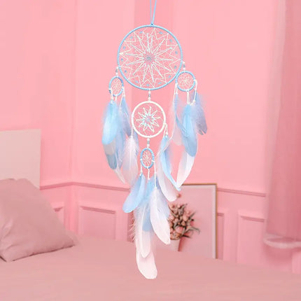 2023 New Dream catchers Retro 5 Ring Dream Catchers Home Decoration Indians Natural Stone Tree of Life Dreamcatcher Wall Hanging