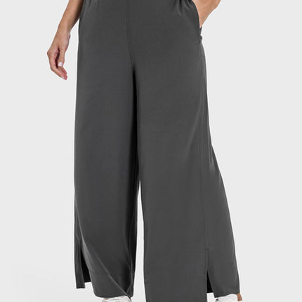 Slit Wide Leg Active Pants