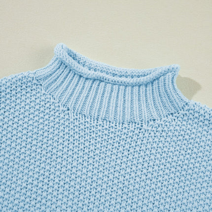 Turtleneck Cap Sleeve Sweater