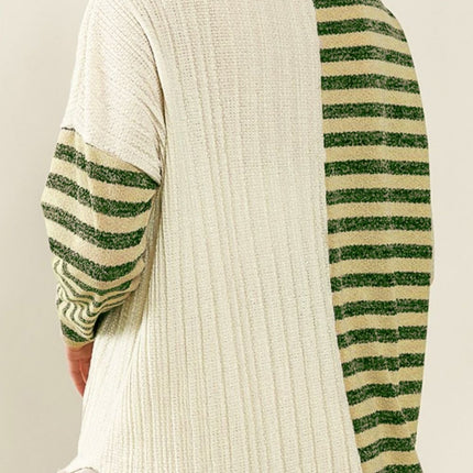 Striped Round Neck Long Sleeve Top