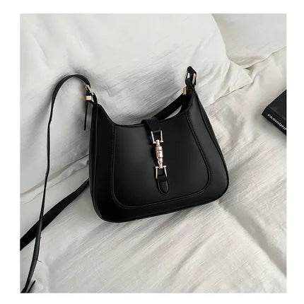Vintage Women's Shoulder Bag 2023 Autumn Winter Fashion PU Leather Underarm Bags Trend All-Matched Crossbody Pack