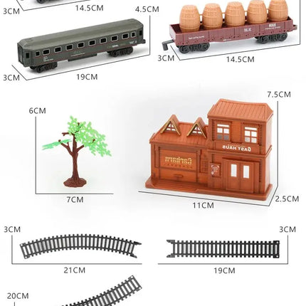 Simulation Electric Train Model with Track Railway Toys Battery Operated Classical High-speed Rail train toys for children