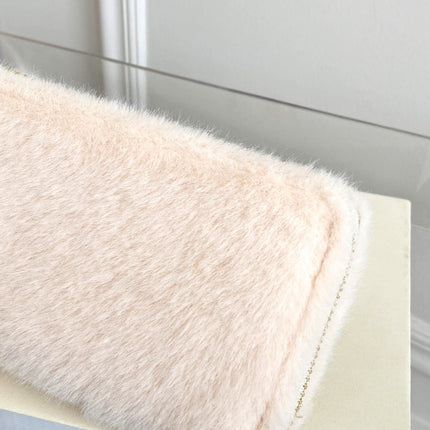 Solid Color Fluff Rectangle Wallet