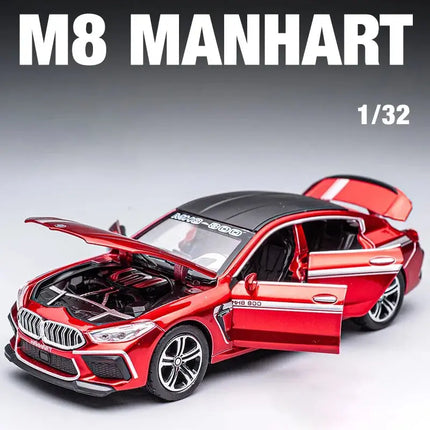 1:32 BMW M8 IM Supercar Alloy Diecasts & Toy Vehicles Metal Toy Car Model Sound and light Collection Kids Toy - Vickie Lynn's