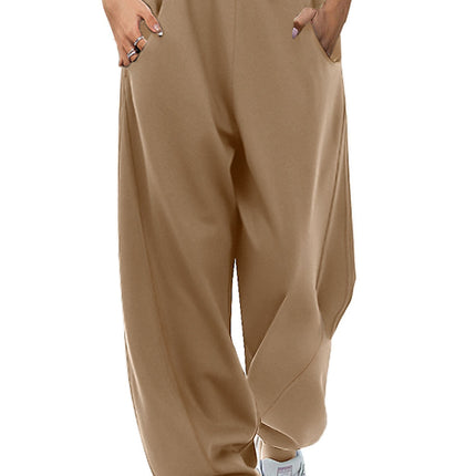 Elastic Waist Sweatpants with Pockets
