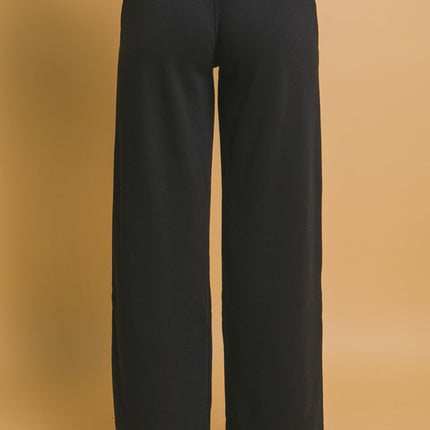 Love Tree Drawstring Wide Leg Sweatpants with Pockets