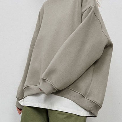 Oversize Round Neck Dropped Shoulder Sweatshirt