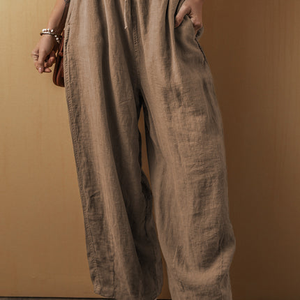 Drawstring Wide Leg Pants