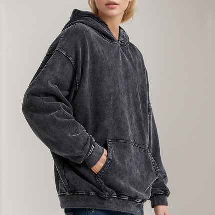 Basic Bae Drop Shoulder Long Sleeve Hoodie with Kangaroo Pocket