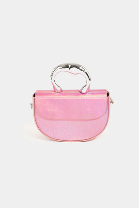 Fame Glossy Semi Circle Top Handle Bag