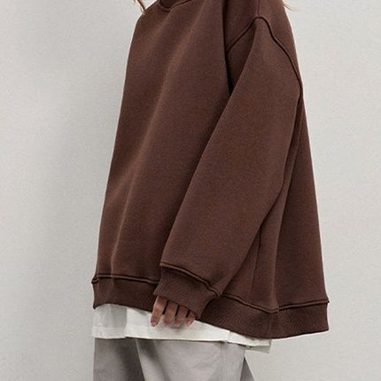 Oversize Round Neck Dropped Shoulder Sweatshirt