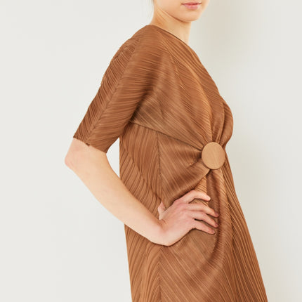 Marina West Swim Pleated Dolman Sleeve Dress