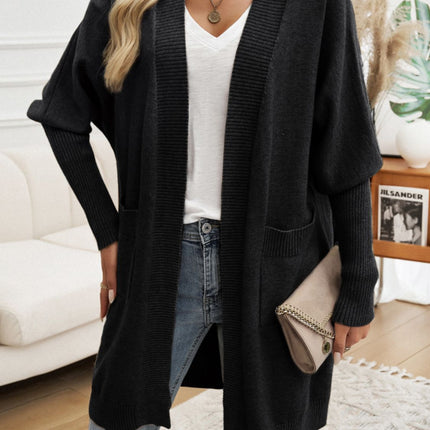 Open Front Long Sleeve Cardigan