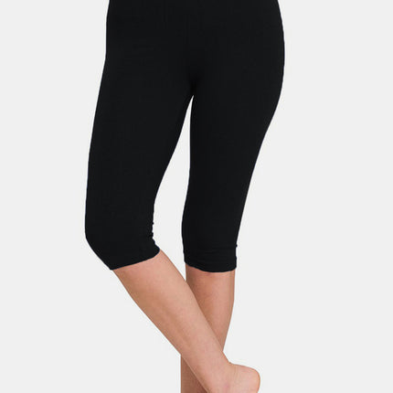 Zenana Full Size High Waist Capris